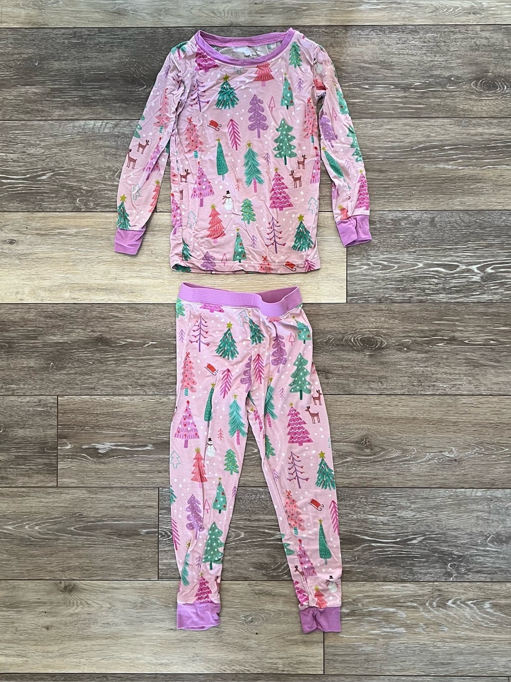 Little Sleepies Pink Trees 3TLong Sleeve Pajamas 🎄💗